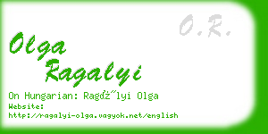 olga ragalyi business card